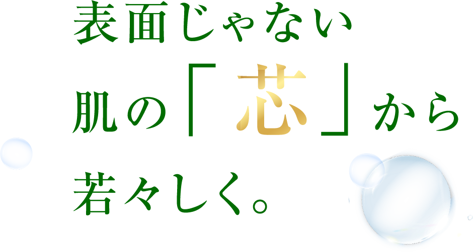 表面じゃない肌の「芯」から若々しく。